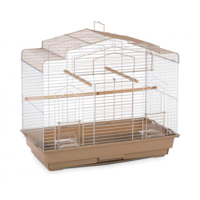 Prevue Barn Style Bird Cage-Brown/White